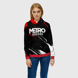 Толстовка-худи женская METRO EXODUS, цвет: 3D-красный — фото 2