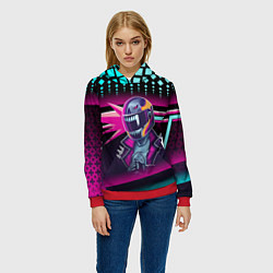 Толстовка-худи женская НЕОНОВЫЙ ГОНЩИК, цвет: 3D-красный — фото 2