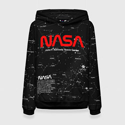 Толстовка-худи женская NASA, цвет: 3D-черный
