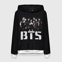 Толстовка-худи женская BTS, цвет: 3D-белый