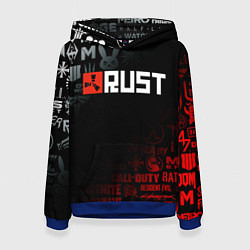 Толстовка-худи женская RUST, цвет: 3D-синий