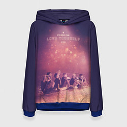 Толстовка-худи женская BTS, цвет: 3D-синий