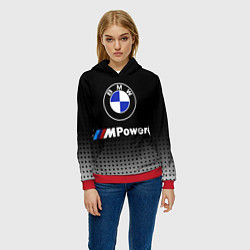 Толстовка-худи женская BMW, цвет: 3D-красный — фото 2