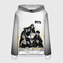 Толстовка-худи женская BTS, цвет: 3D-белый