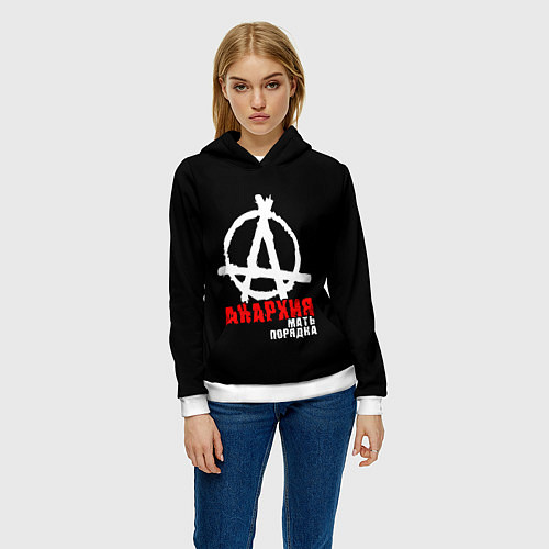 Женская толстовка Анархия мать порядка / 3D-Белый – фото 3