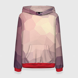 Толстовка-худи женская Пикси кристаллы, цвет: 3D-красный
