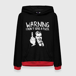 Толстовка-худи женская Warning, цвет: 3D-красный