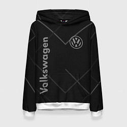 Толстовка-худи женская VOLKSWAGEN, цвет: 3D-белый