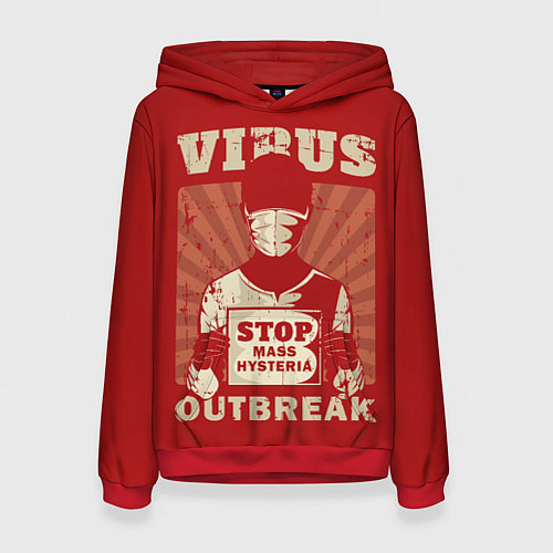 Женская толстовка Virus Outbreak / 3D-Красный – фото 1