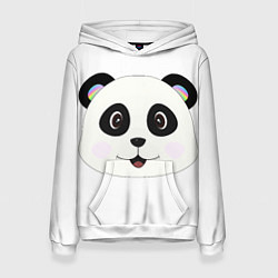 Толстовка-худи женская Panda, цвет: 3D-белый