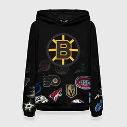 Толстовка-худи женская NHL Boston Bruins Z, цвет: 3D-черный