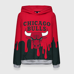 Толстовка-худи женская Chicago Bulls, цвет: 3D-меланж