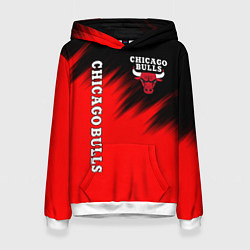 Толстовка-худи женская CHICAGO BULLS, цвет: 3D-белый