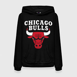 Толстовка-худи женская CHICAGO BULLS, цвет: 3D-черный