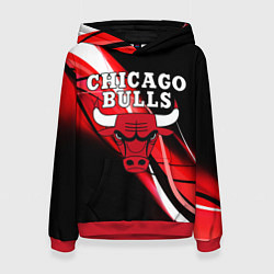 Толстовка-худи женская CHICAGO BULLS, цвет: 3D-красный