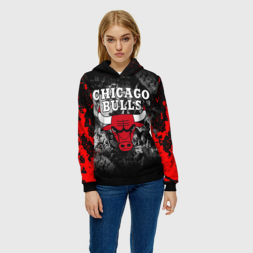 Женская толстовка CHICAGO BULLS / 3D-Черный – фото 3