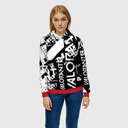 Толстовка-худи женская Valorant, цвет: 3D-красный — фото 2