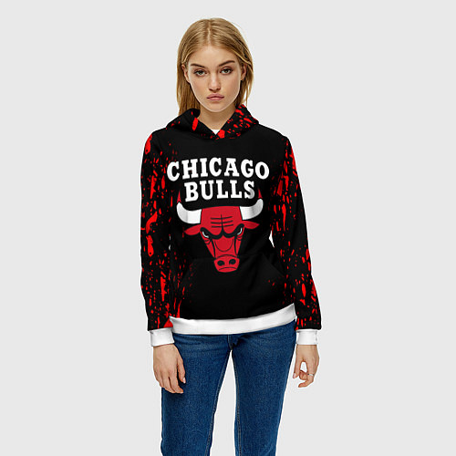 Женская толстовка CHICAGO BULLS / 3D-Белый – фото 3