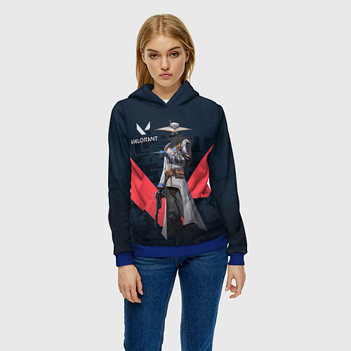 Женская толстовка CYPHER VALORANT / 3D-Синий – фото 3