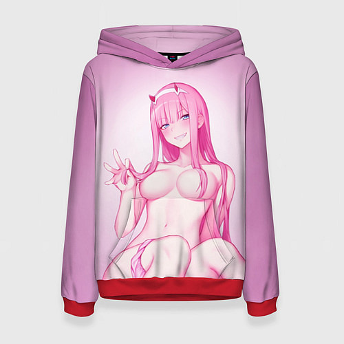 Женская толстовка DARLING IN THE FRANXX / 3D-Красный – фото 1