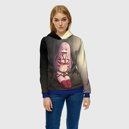 Женская толстовка Милый во Франксе / 3D-Синий – фото 3