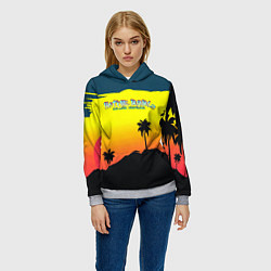 Толстовка-худи женская HOTLINE MIAMI2, цвет: 3D-меланж — фото 2