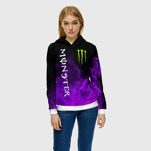 Женская толстовка MONSTER ENERGY / 3D-Белый – фото 3