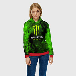 Толстовка-худи женская MONSTER ENERGY, цвет: 3D-красный — фото 2