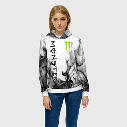 Толстовка-худи женская MONSTER ENERGY, цвет: 3D-белый — фото 2