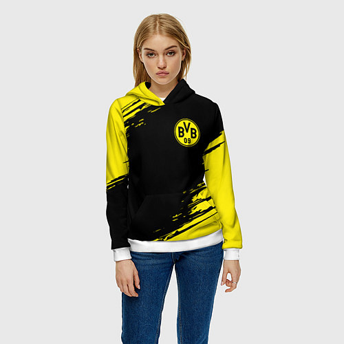 Женская толстовка BORUSSIA / 3D-Белый – фото 3