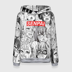 Толстовка-худи женская SENPAI, цвет: 3D-меланж