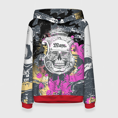 Женская толстовка Череп / 3D-Красный – фото 1