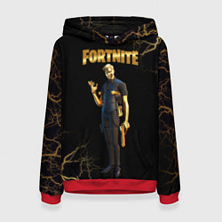 Толстовка-худи женская Gold Midas Fortnite 2, цвет: 3D-красный