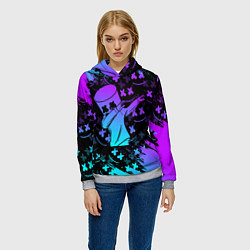 Толстовка-худи женская FORTNITE x MARSHMELLO, цвет: 3D-меланж — фото 2