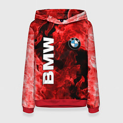 Толстовка-худи женская BMW FIRE, цвет: 3D-красный