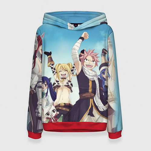 Женская толстовка FAIRY TAIL ХВОСТ ФЕИ / 3D-Красный – фото 1