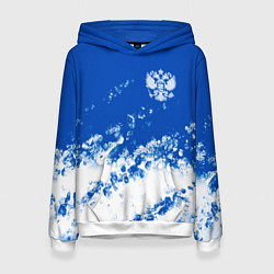 Толстовка-худи женская Россия, цвет: 3D-белый