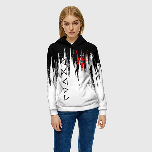 Женская толстовка The Witcher / 3D-Белый – фото 3