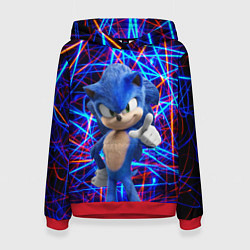 Толстовка-худи женская Sonic, цвет: 3D-красный