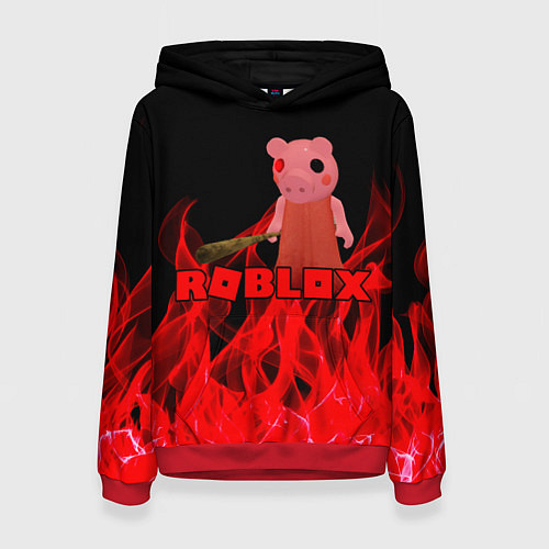 Женская толстовка ROBLOX: PIGGI / 3D-Красный – фото 1