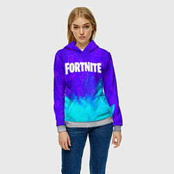 Толстовка-худи женская FORTNITE ФОРТНАЙТ, цвет: 3D-меланж — фото 2