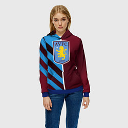 Толстовка-худи женская Астон Вилла, цвет: 3D-синий — фото 2