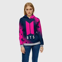 Толстовка-худи женская BTS БТС, цвет: 3D-меланж — фото 2