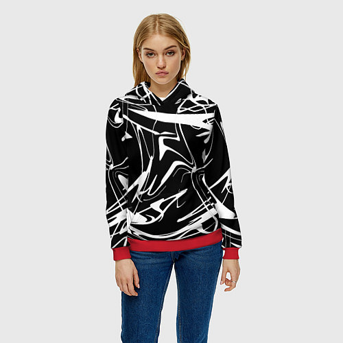 Женская толстовка АБСТРАКЦИЯ / 3D-Красный – фото 3