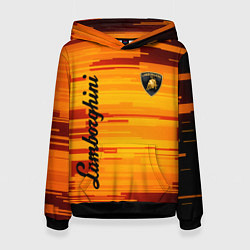 Толстовка-худи женская LAMBORGHINI, цвет: 3D-черный