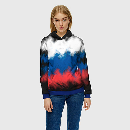 Женская толстовка Россия / 3D-Синий – фото 3