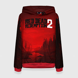 Толстовка-худи женская Red Dead Redemption 2, цвет: 3D-красный