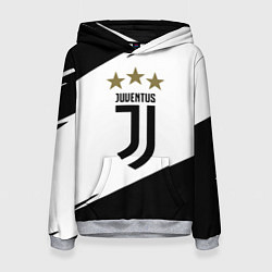 Толстовка-худи женская JUVENTUS, цвет: 3D-меланж