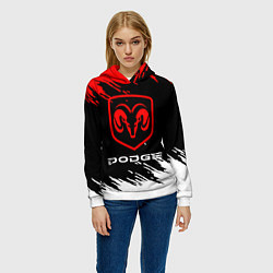 Толстовка-худи женская DODGE, цвет: 3D-белый — фото 2