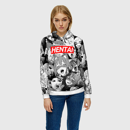 Женская толстовка ЯПОНСКАЯ АНИМАЦИЯ / 3D-Белый – фото 3